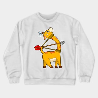 Giraffe Archer Arrow Bow Crewneck Sweatshirt